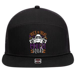 Trick Or Treat Cruise Squad Cruise Halloween Costume Adults Gift 7 Panel Mesh Trucker Snapback Hat