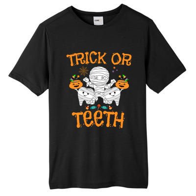 Trick Or Th Funny Halloween Dental Squad Matching Funny Gift Tall Fusion ChromaSoft Performance T-Shirt