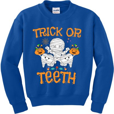 Trick Or Th Funny Halloween Dental Squad Matching Funny Gift Kids Sweatshirt