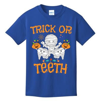 Trick Or Th Funny Halloween Dental Squad Matching Funny Gift Kids T-Shirt