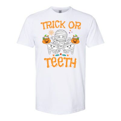 Trick Or Th Funny Halloween Dental Squad Matching Funny Gift Softstyle CVC T-Shirt