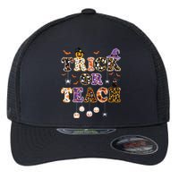 Trick Or Teach Retro Halloween Teacher Costume Flexfit Unipanel Trucker Cap