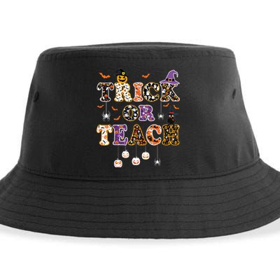 Trick Or Teach Retro Halloween Teacher Costume Sustainable Bucket Hat