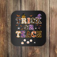 Trick Or Teach Retro Halloween Teacher Costume Coaster