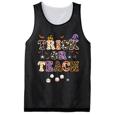 Trick Or Teach Retro Halloween Teacher Costume Mesh Reversible Basketball Jersey Tank