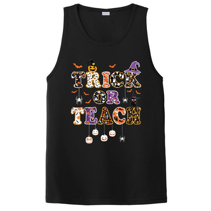 Trick Or Teach Retro Halloween Teacher Costume PosiCharge Competitor Tank