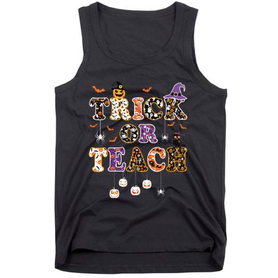 Trick Or Teach Retro Halloween Teacher Costume Tank Top