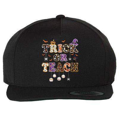 Trick Or Teach Retro Halloween Teacher Costume Wool Snapback Cap