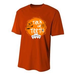 Trick Or Teeth Halloween Dentist Dental Hygienist Cool Gift Youth Performance Sprint T-Shirt