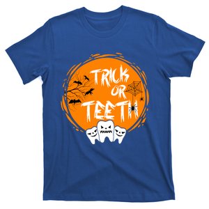 Trick Or Teeth Halloween Dentist Dental Hygienist Cool Gift T-Shirt