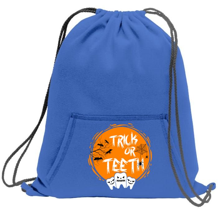 Trick Or Teeth Halloween Dentist Dental Hygienist Cool Gift Sweatshirt Cinch Pack Bag