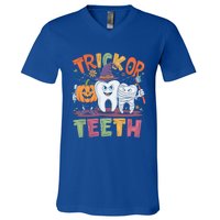 Trick Or Th Halloween Dental Hygienist Assistant Funny Gift V-Neck T-Shirt