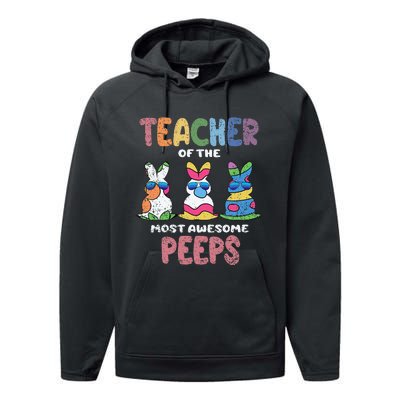 Teacher Of The Most Awesome Easter Bunny Spring Performance Fleece Hoodie