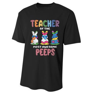 Teacher Of The Most Awesome Easter Bunny Spring Performance Sprint T-Shirt