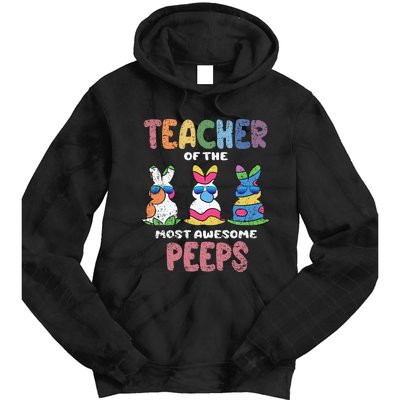 Teacher Of The Most Awesome Easter Bunny Spring Tie Dye Hoodie