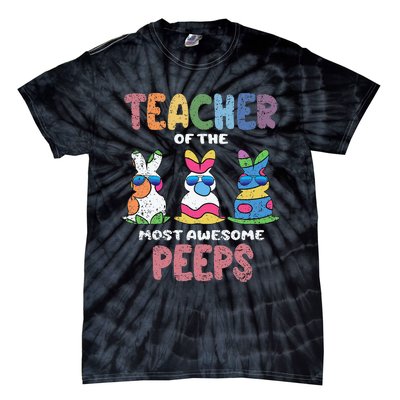 Teacher Of The Most Awesome Easter Bunny Spring Tie-Dye T-Shirt