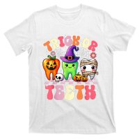 Trick Or Teeth Halloween Dentist Dental Hygienist Assistant T-Shirt