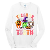 Trick Or Teeth Halloween Dentist Dental Hygienist Assistant Tall Long Sleeve T-Shirt