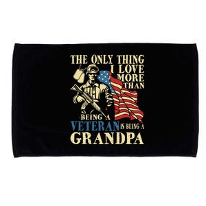 The Only Thing I Love More Than Being A Veteran Grandpa Microfiber Hand Towel