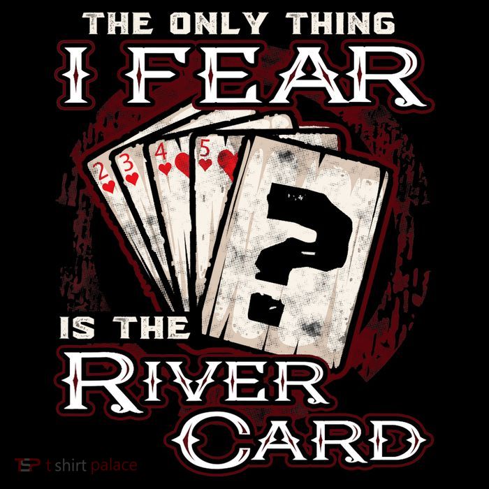 The Only Thing I Fear Is The River Card Funny Poker Player Stripe Pom Pom Beanie