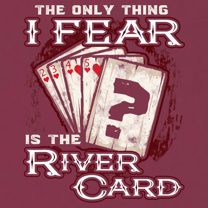 The Only Thing I Fear Is The River Card Funny Poker Player 16oz Travel Tumbler