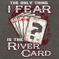 The Only Thing I Fear Is The River Card Funny Poker Player Cotton Canvas Backpack