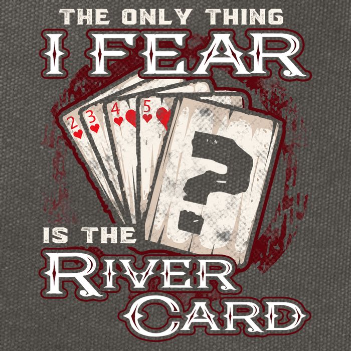 The Only Thing I Fear Is The River Card Funny Poker Player Cotton Canvas Backpack