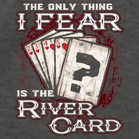 The Only Thing I Fear Is The River Card Funny Poker Player Vector Backpack