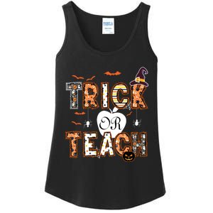 Trick Or Teach Retro Halloween Teacher Costume Ladies Essential Tank