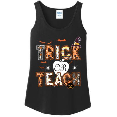 Trick Or Teach Retro Halloween Teacher Costume Ladies Essential Tank