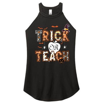 Trick Or Teach Retro Halloween Teacher Costume Women's Perfect Tri Rocker Tank