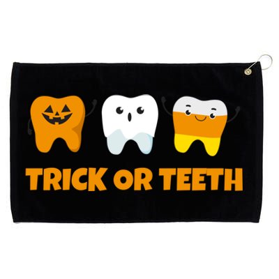 Trick Or Teeth Treat Funny Dental Halloween Dentist Gift Grommeted Golf Towel