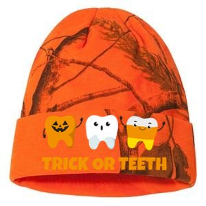 Trick Or Teeth Treat Funny Dental Halloween Dentist Gift Kati Licensed 12" Camo Beanie