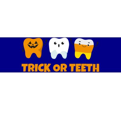 Trick Or Teeth Treat Funny Dental Halloween Dentist Gift Bumper Sticker