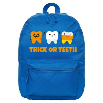 Trick Or Teeth Treat Funny Dental Halloween Dentist Gift 16 in Basic Backpack