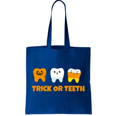 Trick Or Teeth Treat Funny Dental Halloween Dentist Gift Tote Bag