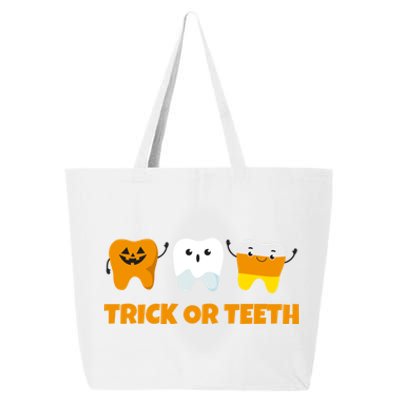 Trick Or Teeth Treat Funny Dental Halloween Dentist Gift 25L Jumbo Tote