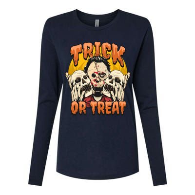 Trick Or Treat Womens Cotton Relaxed Long Sleeve T-Shirt