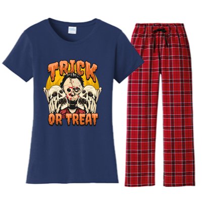 Trick Or Treat Women's Flannel Pajama Set