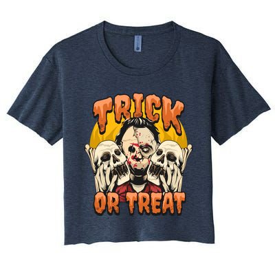 Trick Or Treat Women's Crop Top Tee