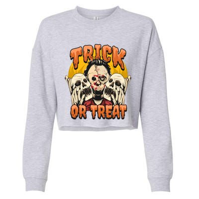 Trick Or Treat Cropped Pullover Crew