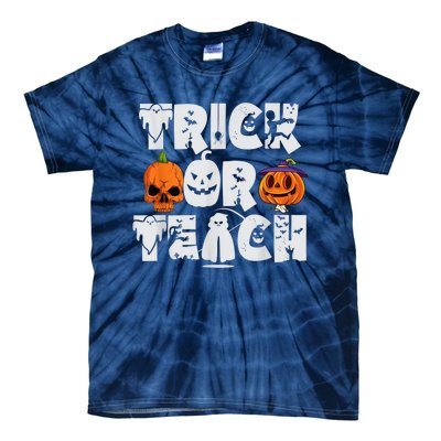 Trick or Teach Funny Halloween for Teachers Tie-Dye T-Shirt