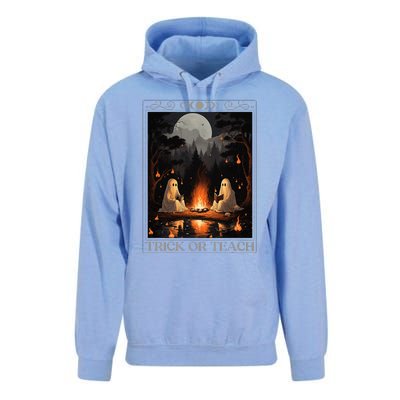 Trick Or Teach Ghost Books Reading Tarot Teachers Halloween Unisex Surf Hoodie