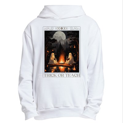 Trick Or Teach Ghost Books Reading Tarot Teachers Halloween Urban Pullover Hoodie