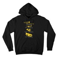 Types Of Trombone Player  Marching Jazz Band Hoodie