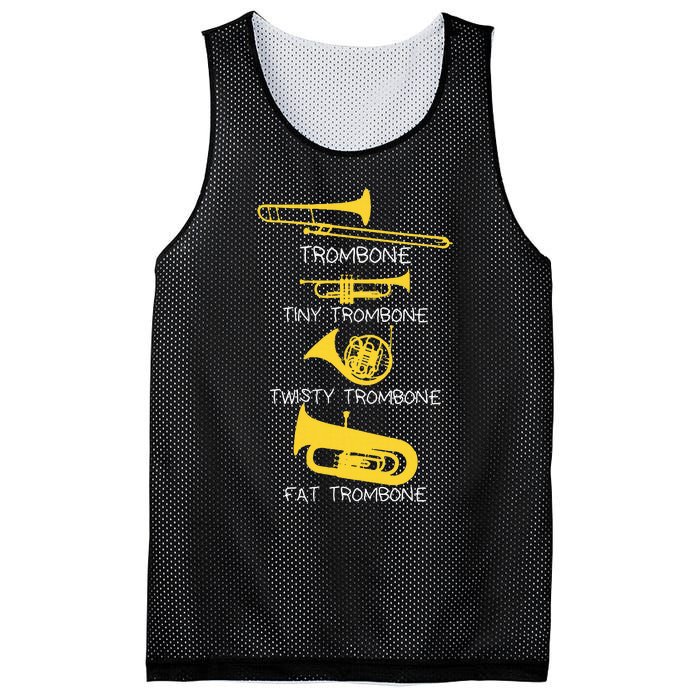 Types Of Trombone Player  Marching Jazz Band Mesh Reversible Basketball Jersey Tank