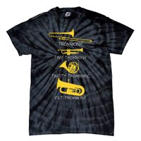 Types Of Trombone Player  Marching Jazz Band Tie-Dye T-Shirt