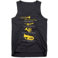 Types Of Trombone Player  Marching Jazz Band Tank Top