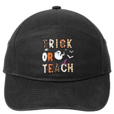 Trick Or Teach Funny Teacher Halloween Costume 7-Panel Snapback Hat