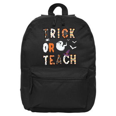 Trick Or Teach Funny Teacher Halloween Costume 16 in Basic Backpack